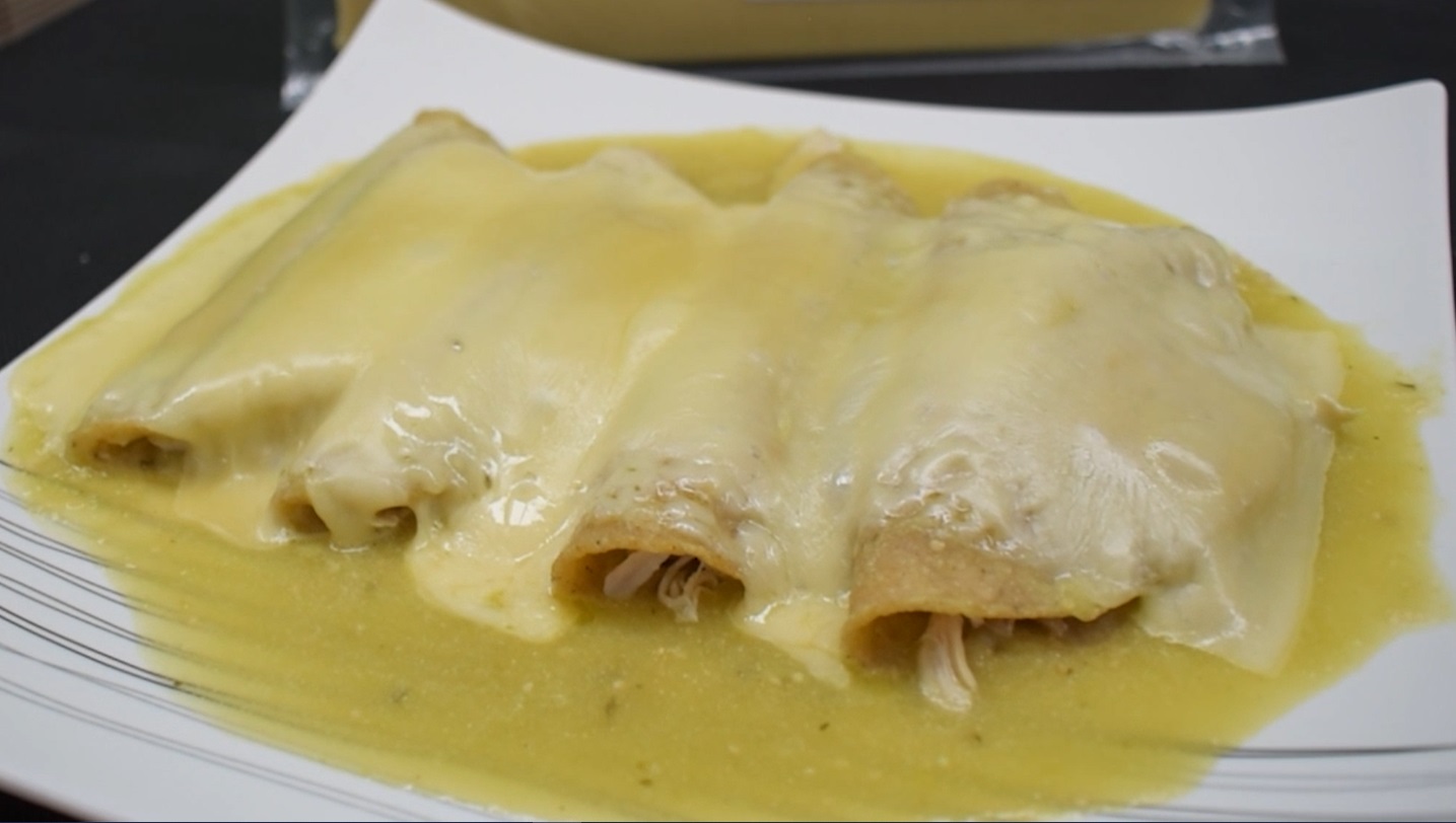 Enchiladas con queso gouda